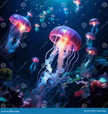 Jellyfish - An Underwater Ballerina Gracefully Gliding Through a World of Bioluminescent Wonders!